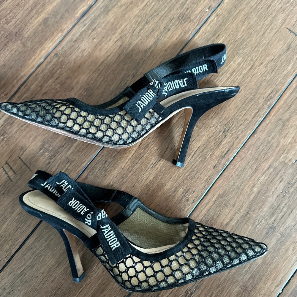 Dior Black Suede And Mesh J'Adior
Slingback Sandals Size 38 - Picture 7 of 7
